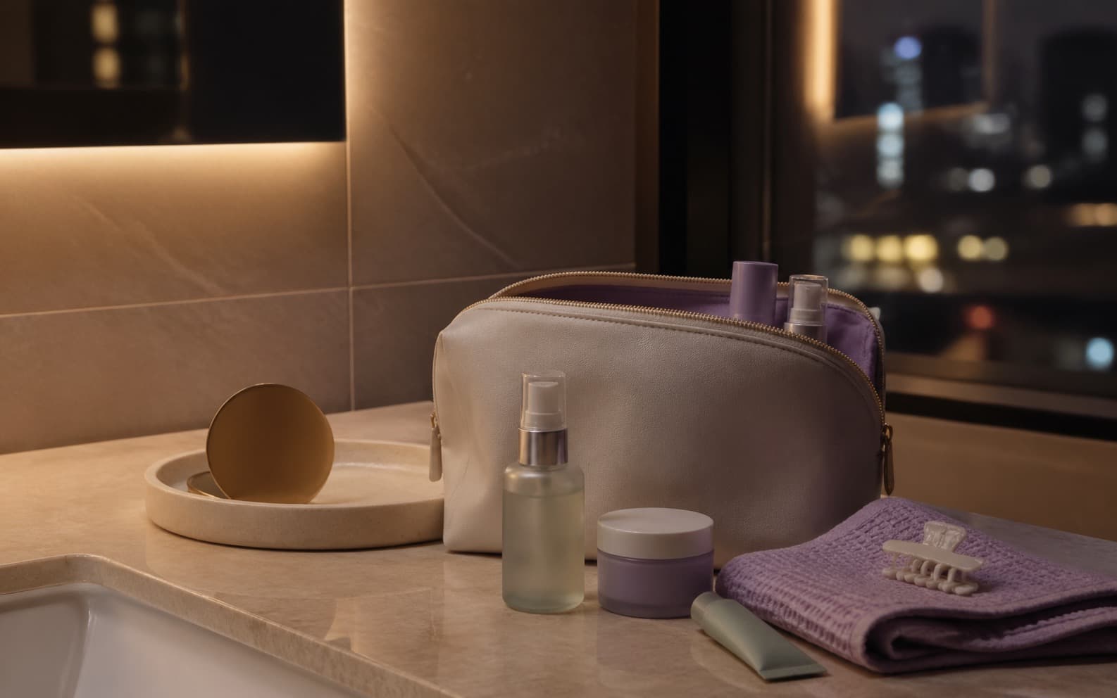Beauty wind-down lifestyle routine